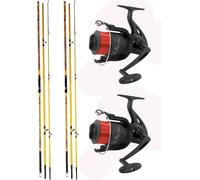 Canna Pesca Surfcasting 3 Sezioni Con Mulinello Kit 2 Pezzi Mare Spiaggia