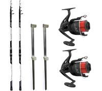 canna pesca surfcasting mulinello mare puntale surf casting kit offerta 2 pezzi