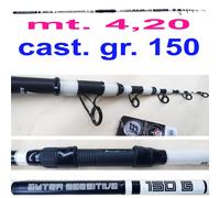CANNA PESCA SURFCASTING SURF CASTING CARBONIO METRI 4,20 PIOMBO GR.150 LANCIO
