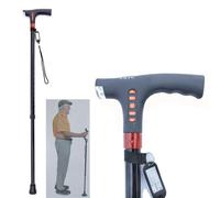 Canna regolabile a dieci velocità con luce e allarme radio per gli anziani