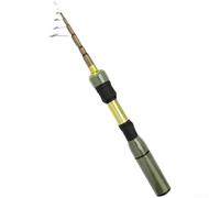 Canna telescopica portatile in carbonio, lunghezza 33 cm, per pesca alla trota in ruscelli e piccoli corpi idrici (1,68 m GreenA)