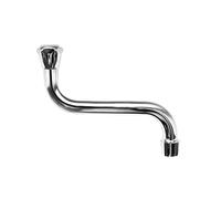 Canna Universale a S con Sede Piana 3/4 Pollici 20 cm Cromo