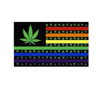 Cannabis Pride Flag, Marijuana, Cannabis, LGBTQ, Queer Pride Flag, bandiera Gay Pride, bandiera dell'erba, bandiera della cannabis, bandiera della marijuana arcobaleno, bandiera del Pride Month per