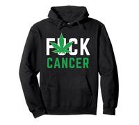 Cannabis Weed No To Cancer Medical Marijuana Divertente Pot Gift Felpa con Cappuccio
