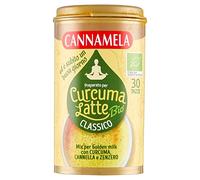 Cannamela, Curcuma Latte Classico Bio, Confezione da 60 g, Mix per la Preparazione del Golden Milk, Ricetta Tradizionale