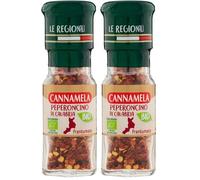 Cannamela - Le Regionali BIO, Peperoncino frantumato di Calabria, Confezione da 42g. Ideale per sughi, zuppe, carni, torte al cioccolato e per rendere piccante ogni piatto