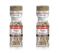 Cannamela, Linea Tappomacina, Pepe Bianco in Grani, Confezione da 64 g, Coltivato in Paesi Tropicali con Clima Ideale