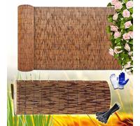 Canne Bambu per Copertura Gazebo Canniccio Bambu per Esterno 0.8m 1.2m 2.0m 3.6m 5.8m 8m 10m 12m 15m Lungo Recinzione Giardino Rotoli Schermo per Privacy del Patio