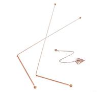 Canne da divinazione professionali in lega di rame per rilevazione di streghe d'acqua e minerali, set di base per rabdomanzia, con pendolo bonus per energia spirituale e oggetti smarriti, 33 cm