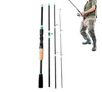 Canne da pesca per viaggio,Bastone in fibra di vetro Lancer Long | Attrezzatura da pesca portatile per pescatori in fiume Spiaggia Campeggio Barca Kayak Acqua Dolce Acqua Salata Dorata
