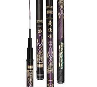 Canne da pesca telescopiche in carbonio da 3,6m, 3,9m, 4,5m, 4,8m, 5,4m, 5,7m, 6,3m, 7,2m, 8,1m canne da pesca ultraleggere e super rigide, ideali per laghi, bacini artificiali e fiumi(B,8.1m)