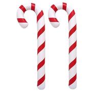 Canne di caramelle, gonfiabili natalizi 2pcs 71in gigante decorazioni di canna da caramella in PVC per lega