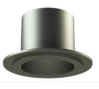 Canne fumarie e fumisteria Linea "Legna": tubo/raccordo a parete con rosone, acciaio verniciato, ø 150 mm, ø1 250, h 150 mm.