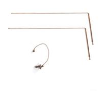 Canne rabdomanti in rame per rilevamento di acqua e metallo, struttura in ottone con design centrale flessibile, strumenti per la caccia al tesoro e la localizzazione delle vene minerali (A)