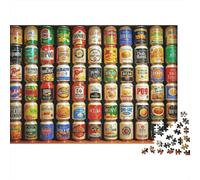 Canned Food Collection Puzzle Impossibili 1000Pcs Interesting Decorazione Per La Casa. Rilassamento E Intelligence Per Adulti E Ragazzi Da 14 Anni 38x26cm/1000pcs
