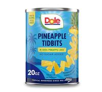 Canned Pineapple Tidbits in 100% Pineapple Juice, 20 Oz