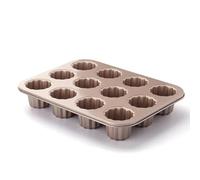 Cannele Stampo da forno in acciaio al carbonio antiaderente Padella per canneles dorata
