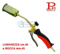 CANNELLO BRUCIATORE A GAS cm.40 CON BOCCA mm.45 CON LEVA PER ASFALTO GUAINA