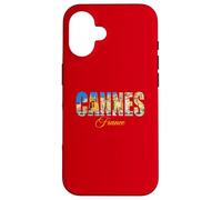 Cannes, orizzonte, città, dentro, grassetto, lettere, francia viaggio Custodia per iPhone 16