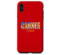 Cannes, orizzonte, città, dentro, grassetto, lettere, francia viaggio Custodia per iPhone XS Max
