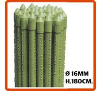 Cannetta metallo plasticato orto giardino supporto per piante ortaggi ø16 h180cm
