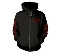 Cannibal Corpse Butchered At Birth Felpa con Cappuccio e Zip Intera Adulto Unise