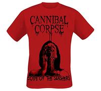 Cannibal Corpse Code of Slashers Uomo T-Shirt Rosso 100% Cotone Regular