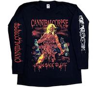 CANNIBAL CORPSE, EATEN BACK TO LIFE, Edizione UK, manica lunga, manica lunga, band t-shirt, nero, M