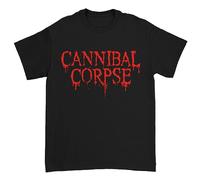 Cannibal Corpse Logo Uomo T-Shirt Nero 100% Cotone Regular