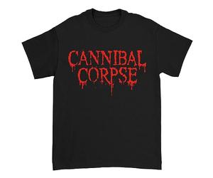 Cannibal Corpse Logo Uomo T-Shirt Nero 100% Cotone Regular