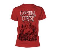 CANNIBAL CORPSE - PILE OF SKULLS 2018 (RED) RED T-Shirt Large