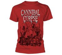 Cannibal Corpse 'Pile Of Skulls 2018' (Red) T-Shirt - NUOVO E UFFICIALE