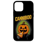 Canniboo Funny Pixel Art Jack O'Lantern che mangia torta di Halloween Custodia per iPhone 12 mini