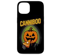 Canniboo Funny Pixel Art Jack O'Lantern che mangia torta di Halloween Custodia per iPhone 13