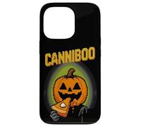 Canniboo Funny Pixel Art Jack O'Lantern che mangia torta di Halloween Custodia per iPhone 13 Pro
