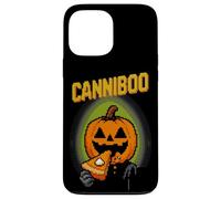 Canniboo Funny Pixel Art Jack O'Lantern che mangia torta di Halloween Custodia per iPhone 13 Pro Max
