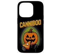 Canniboo Funny Pixel Art Jack O'Lantern che mangia torta di Halloween Custodia per iPhone 14 Pro