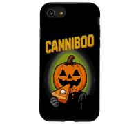 Canniboo Funny Pixel Art Jack O'Lantern che mangia torta di Halloween Custodia per iPhone SE (2020) / 7/8
