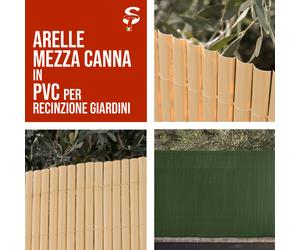 Canniccio Arella singola PVC recinzioni giardino varie misure e colori STI