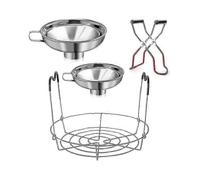 canning kit with rack jar lifter tong and 2 funnels for home preserving
