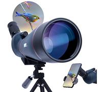 Cannocchiale 25-75x100 con Treppiede, Adattatore per Telefono e Borsa per il Trasporto, BAK4 Cannocchiale Professionale per Caccia, Tiro a Segno, Birdwatchingr il trasporto, per il tiro al bersaglio