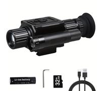 Cannocchiale digitale per la caccia, zoom digitale 5X 1080P, visione notturna, illuminatore IR 850 integrato, scheda da 32 GB inclusa