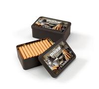 Cannoli al Cacao Piccoli Piaceri Babbi, Cialde Croccanti con Interno di Finissimo Cioccolato, in Elegante Confezione in Latta, Specialità Raffinata da Regalare o Condividere