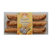 CANNOLI SICILIANI GRANDI DA RIEMPIRE MASCOLO CROCCANTI 200 GR 6 PEZZI FARCIRE