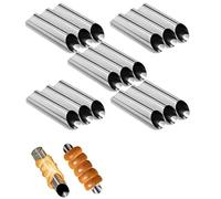 Cannoli tubi, Eurica 12,7 cm Large stainless steel Cannoli forme antiaderente pasticceria danese per croissant Shell Cream roll, confezione da 15