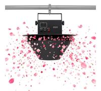 Cannone coriandoli a soffitto, con telecomando e controllo DMX512 | Macchina elettrica per il lancio di petali, capacità 1 kg, velocità regolabile, ideale per concerti, feste ed eventi speciali