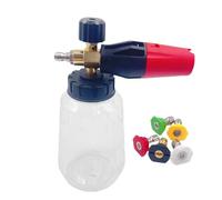 Cannone in schiuma - Pistola a pressione leggera da 15x10x26 cm, struttura in rame PA, detergente per pistola per lavatrice con doppio connettore | Lavaggio Auto Camion, Moto, Casa, Giardino Superfici