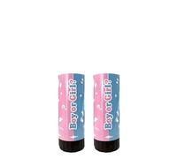 Cannone per coriandoli biodegradabili a forma di cuore, rosa e blu, per rivelare il genere delle feste, pistola pop per feste