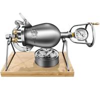 Cannone per Popcorn ad Alta Pressione In Acciaio Inossidabile, Macchina per Popcorn Tradizionale Cinese, Macchina per Popcorn ad Aria Calda con Manometro E Valvola di Sicurezza(338ml)