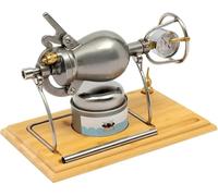 Cannone per Popcorn Ad Aria Calda A Manovella, Macchina per Popcorn Ad Alta Pressione, Amplificatore di Grano per Popcorn Cinese con Manometro e Valvola di Sicurezza(300ml)